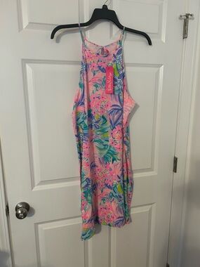 Lilly Pulitzer Pink Floral Tropical Shift Dress NWT